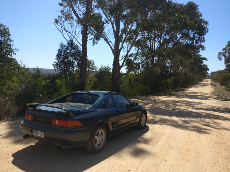 Roof on, was already sunburned from previous day, had a lot of kms to cover this day
